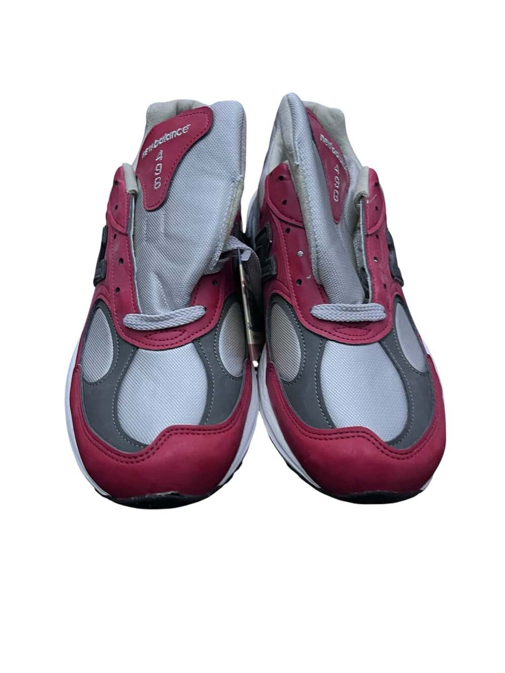 New Balance M498RB Size 10.5 Red Grey Sneakers Made in USA
